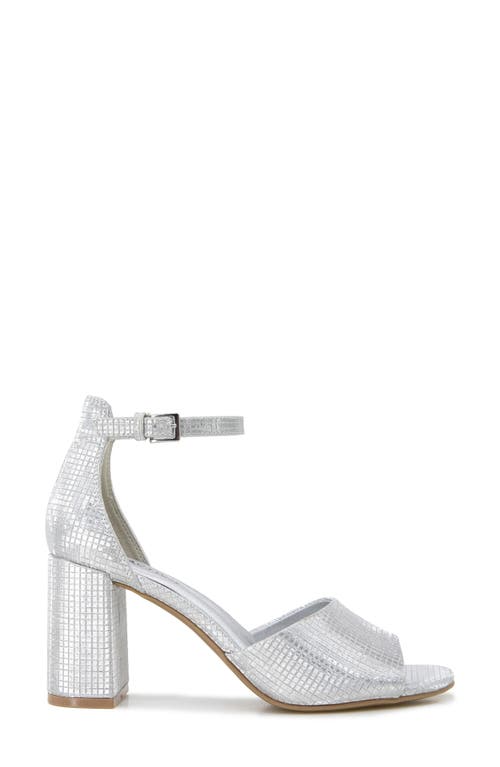 Reaction Kenneth Cole Lottie Ankle Strap Sandal In Silver