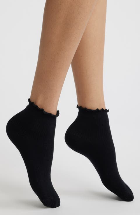 Billie Ruffle Mid Crew Socks
