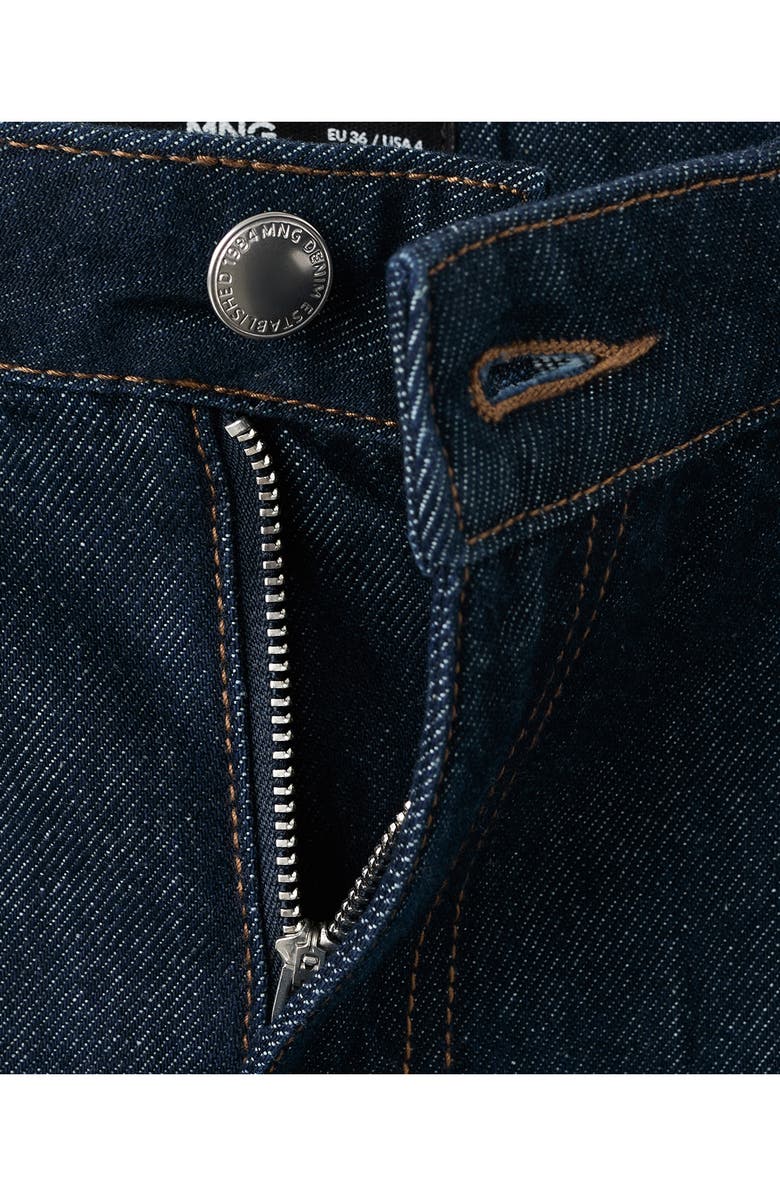 MANGO High Waist Mid Thigh Denim Shorts, Alternate, color, 