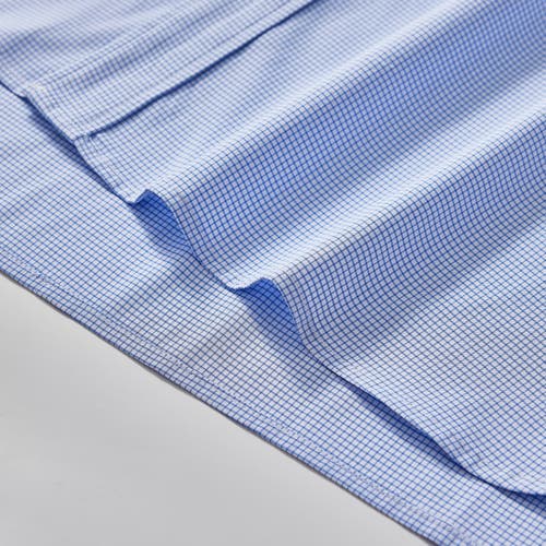 Regent Row Big And Tall Stanton Shirt Long Sleeve Button Down In White-blue-mini-check