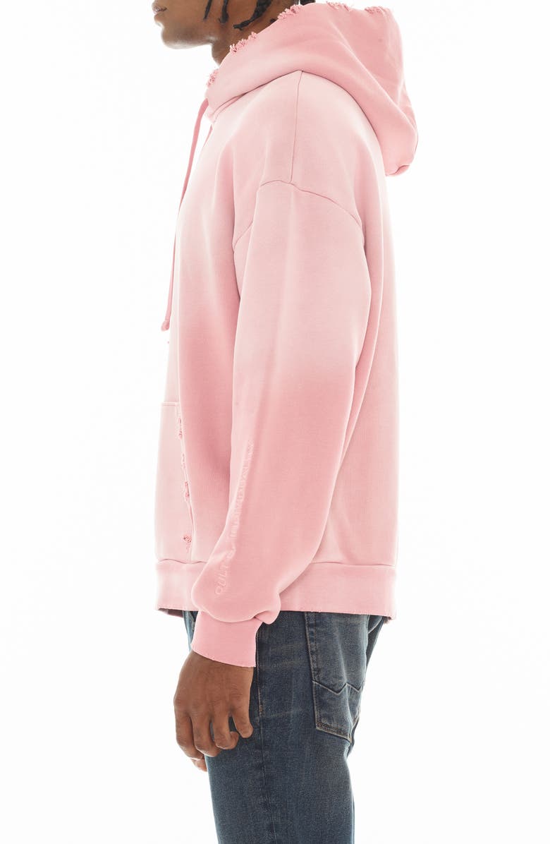 Cult of Individuality Core Distressed French Terry Pullover Hoodie, Alternate, color, Potpourri