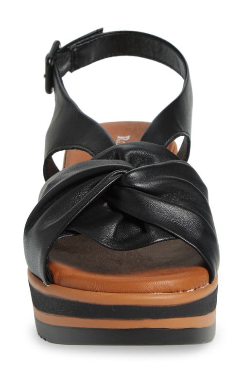 Ron White Prissy Slingback Platform Wedge Sandal In Onyx
