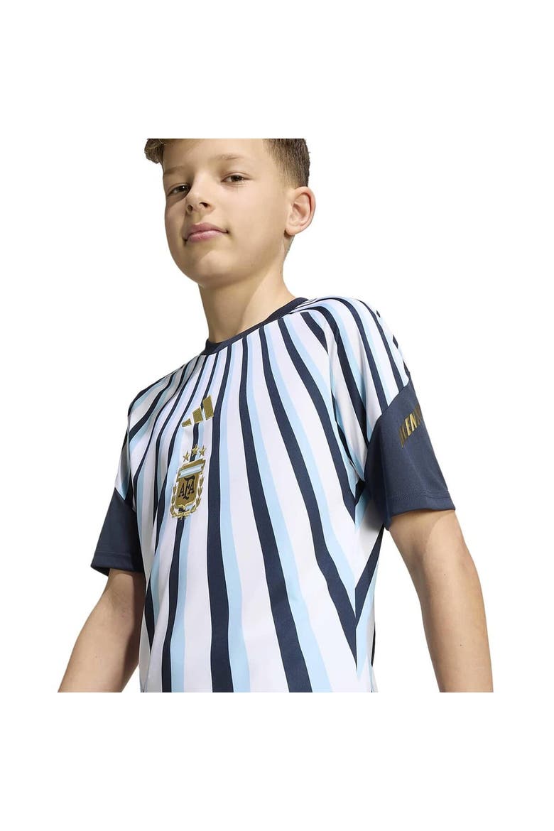 Youth adidas White Argentina National Team 2026 Pre-Match Top, Alternate, color, White