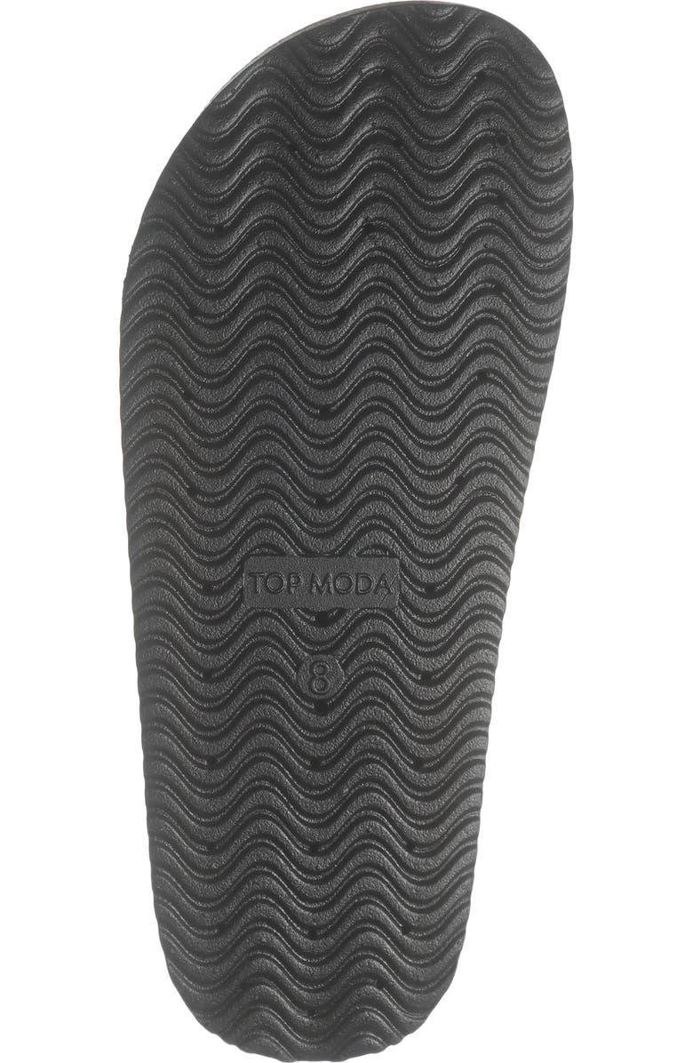 TOP MODA Avril Platform Slide Sandal, Alternate, color, Black Nub