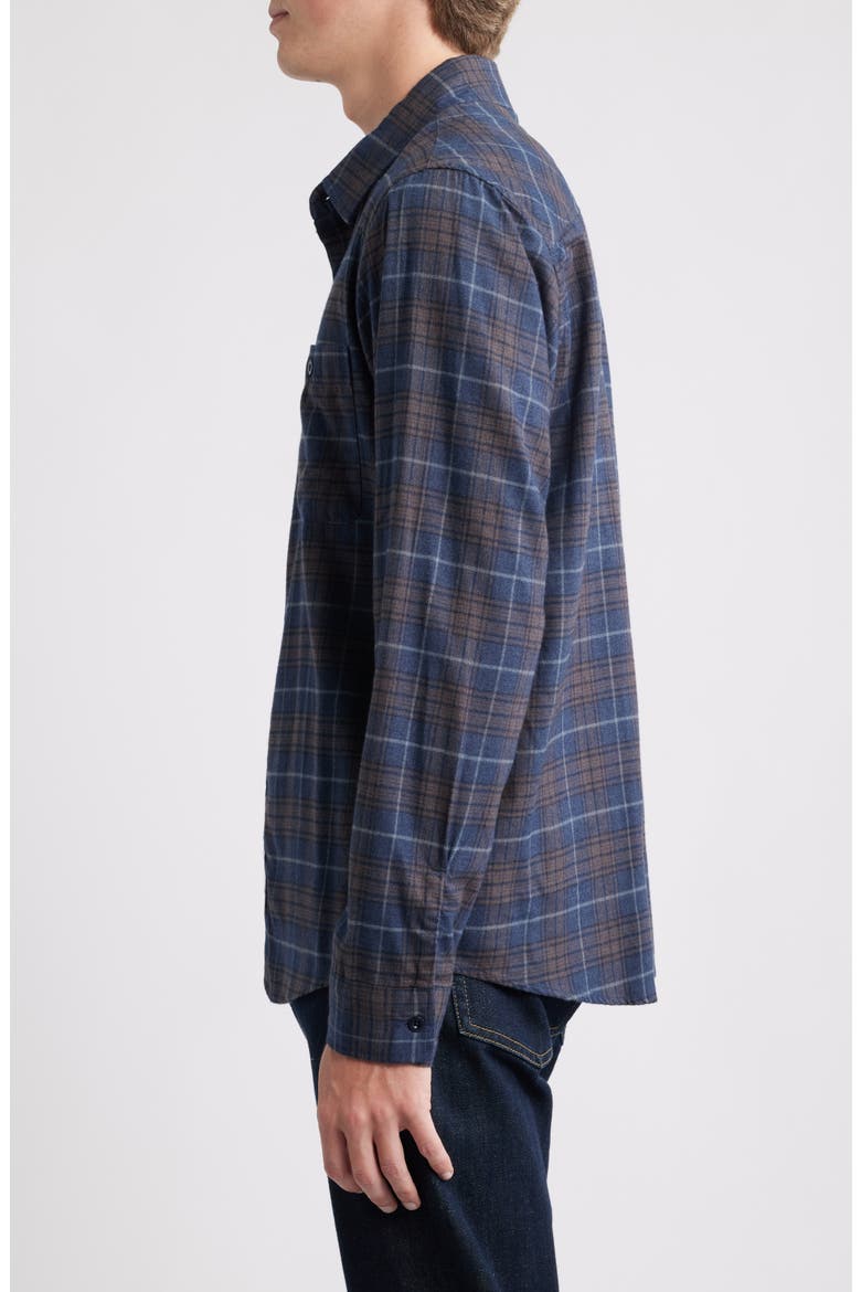 Wayne Plaid Button-Up Work Shirt, Alternate, color, NAVY MULTI