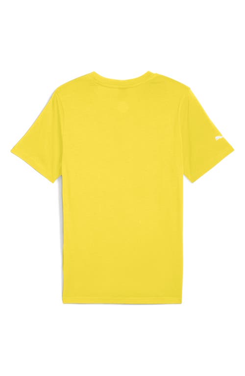 Puma X Ferrari Sportswear Cotton Graphic T-shirt In Yellow
