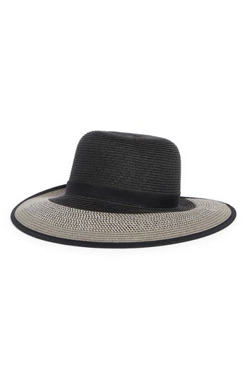 Nine West Split Back Straw Floppy Hat