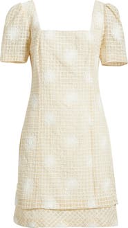 Vince Camuto Floral Short Sleeve Dress