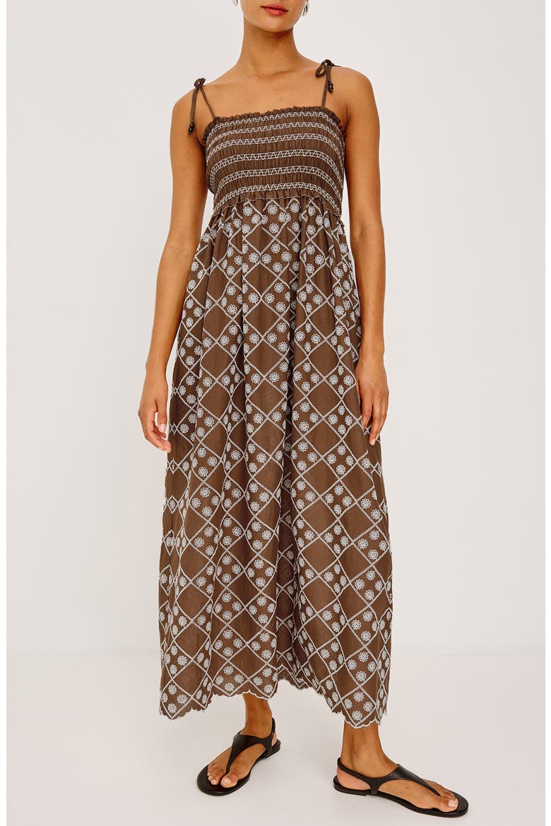 cutwork beaded embroidered woven maxi dress Karen Millen Cutwork Beaded Embroidered Woven Maxi Dress in Aqua