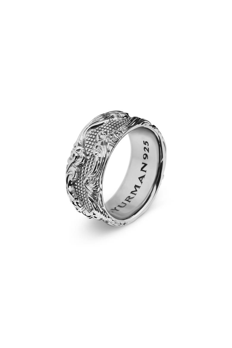 Waves Wide Band Ring, Alternate, color, SILVER