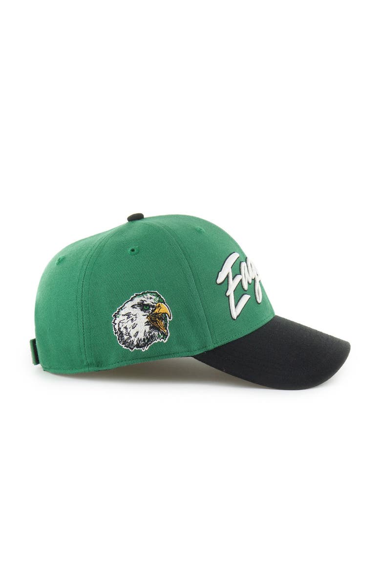 Men's '47  Kelly Green Philadelphia Eagles Throwback MVP Adjustable Hat, Alternate, color, Kelly Green