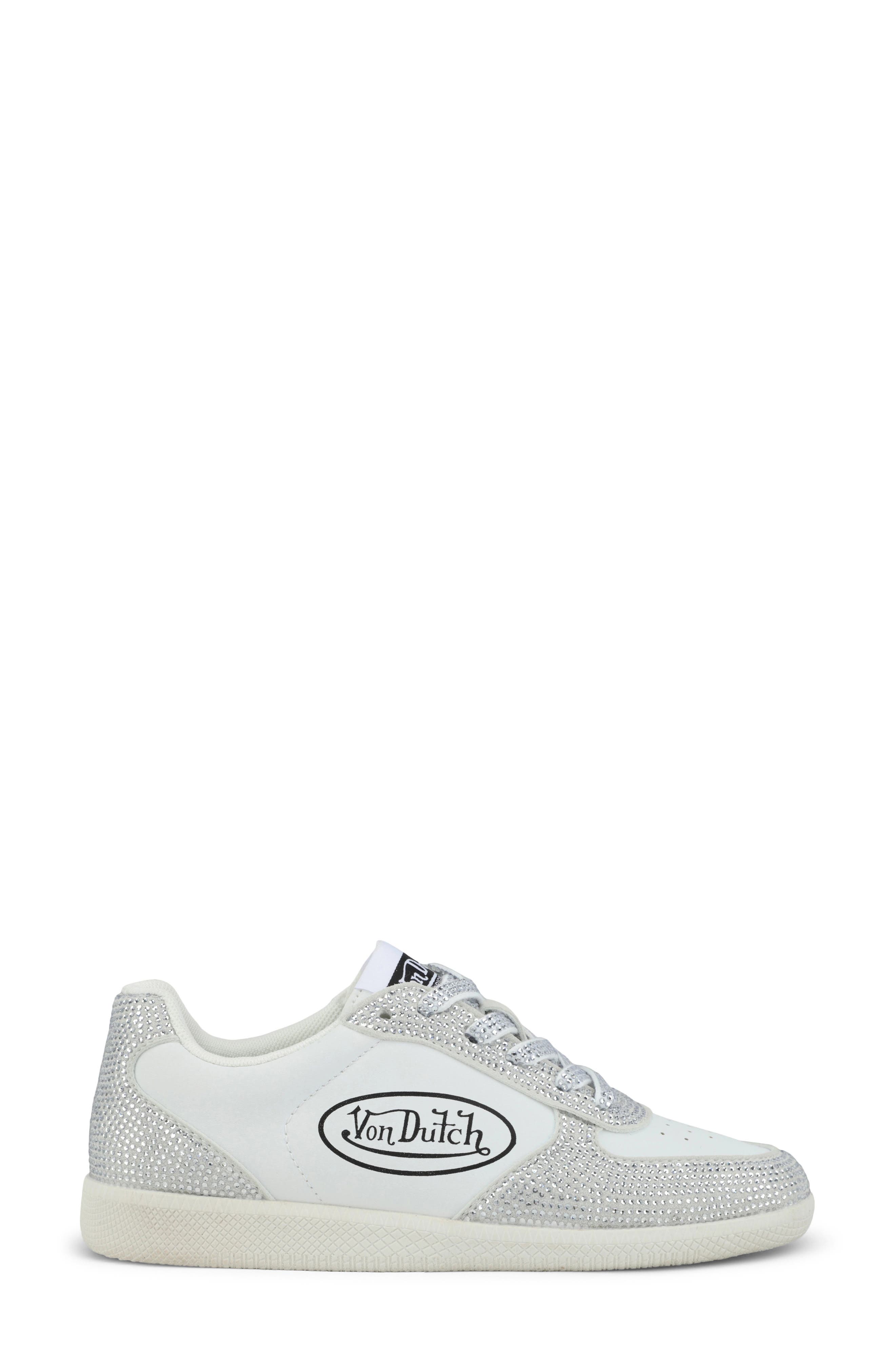 Glimmer Sneaker, Alternate, color, WHITE/CRYSTAL