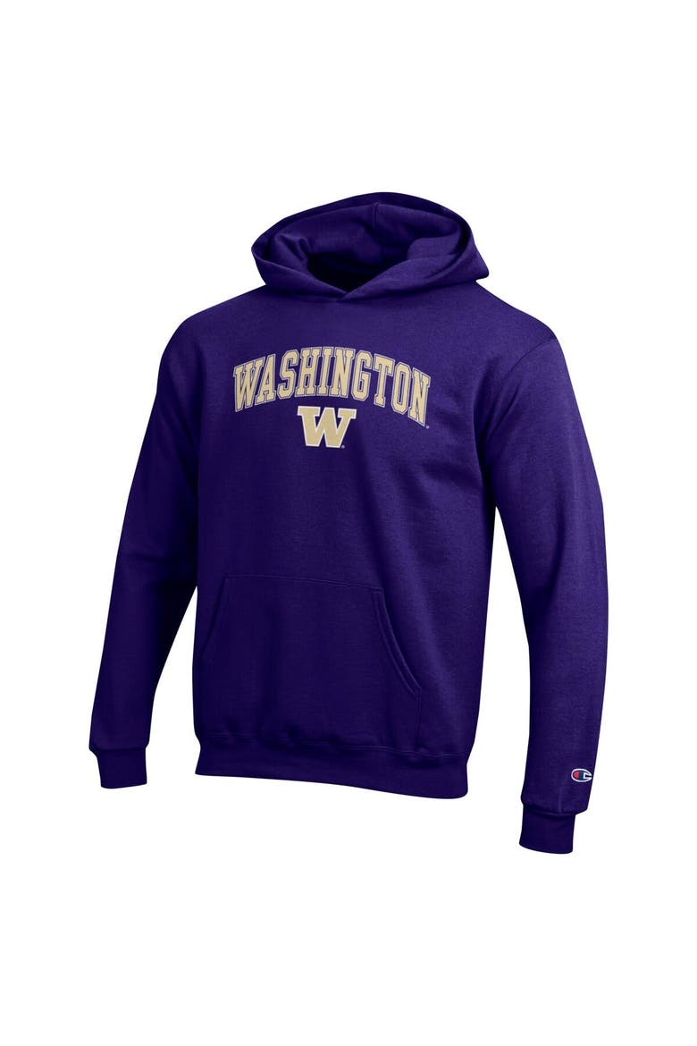 Youth Champion Purple Washington Huskies Campus Pullover Hoodie, Alternate, color, Purple