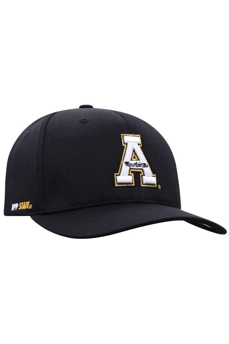 Men's Top of the World Black Appalachian State Mountaineers Reflex Flex Hat, Alternate, color, Black