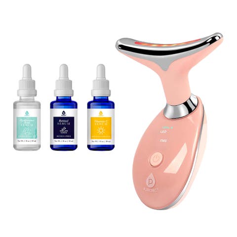 7-in-1 LED Beauty Device & Anti-Aging Serum Set Bundle