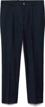 MANGO Pleated Slim Fit Dress Pants