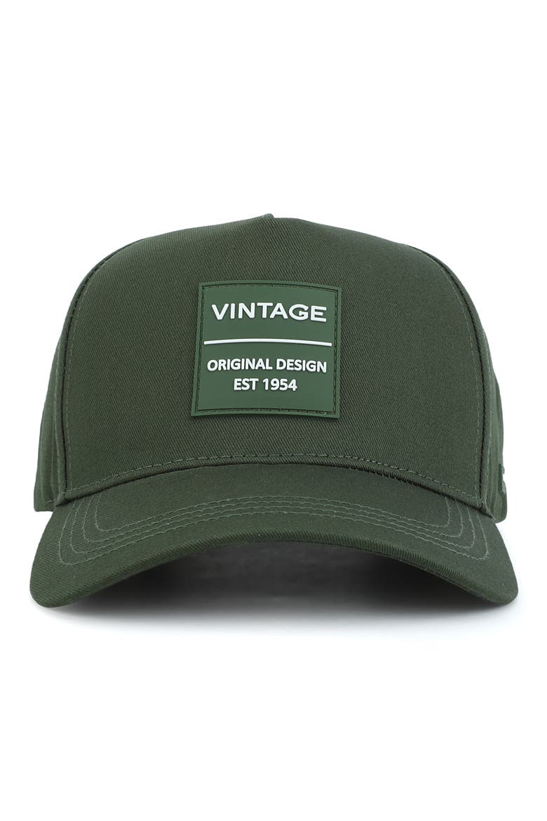 Silicone Patch Baseball Cap, Main, color, GREEN/ OFF WHITE