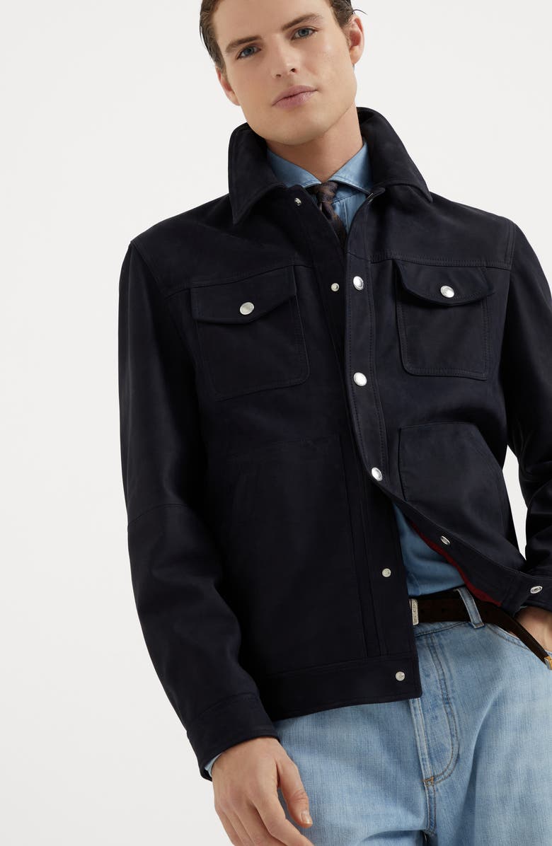 Brunello Cucinelli Nubuck outerwear, Alternate, color, 
