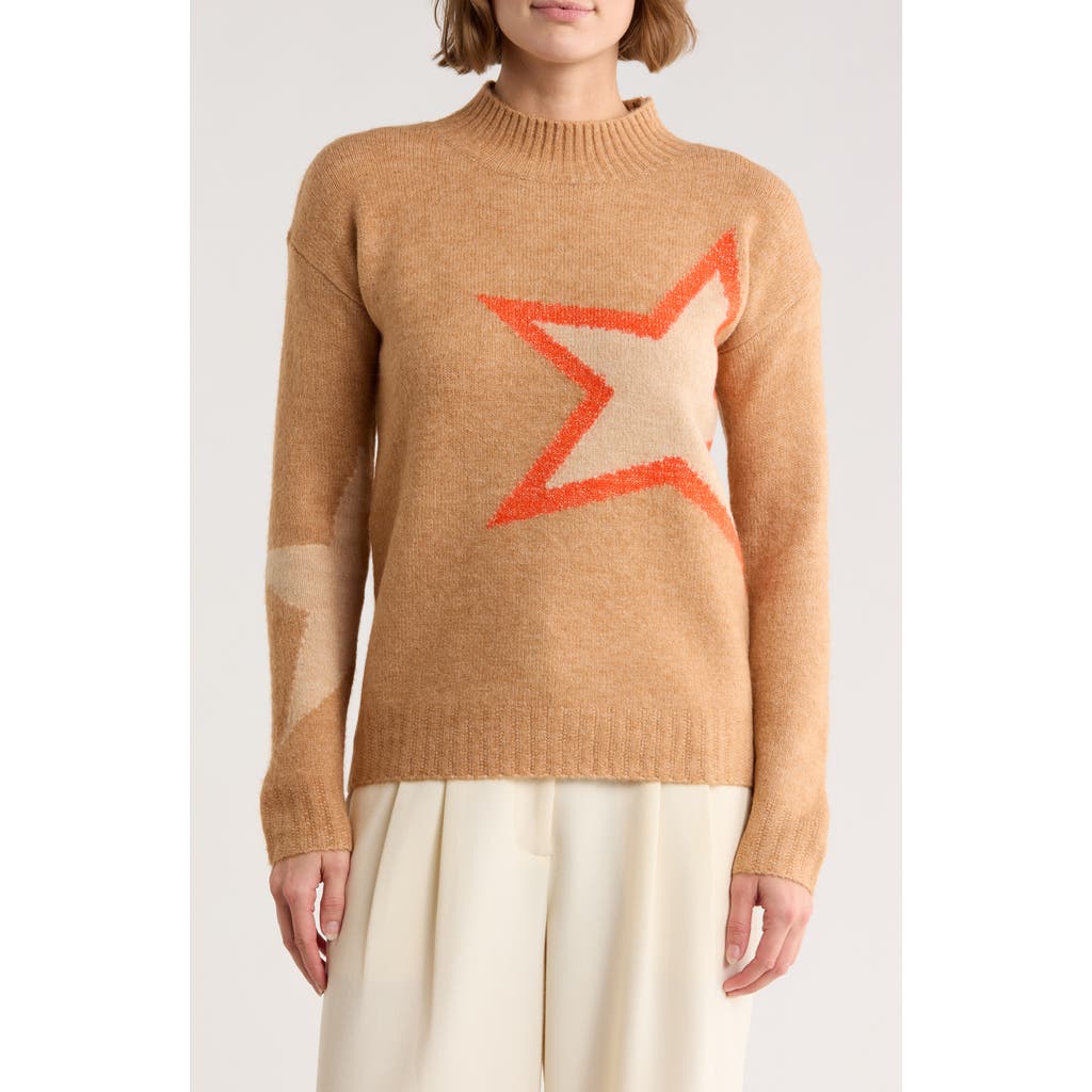 Love Token Star Sweater In Brown