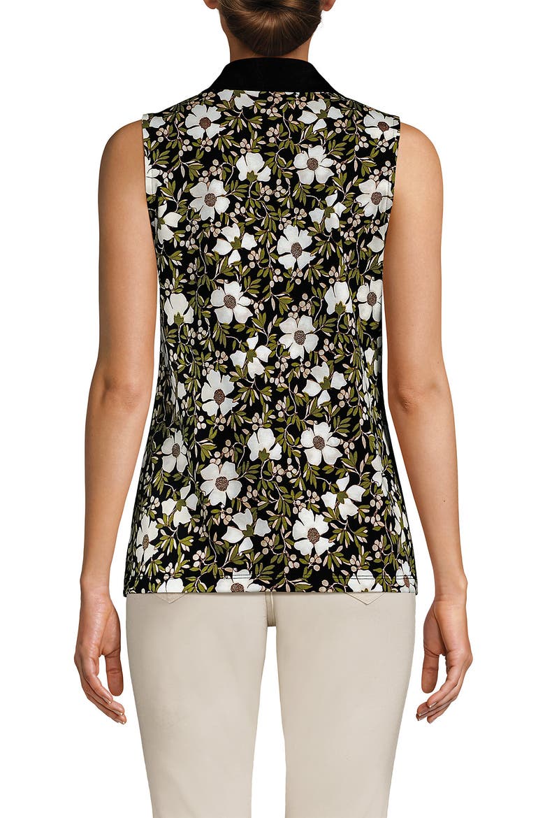 Supima Cotton Polo, Alternate, color, Black Floral Blossom
