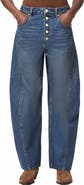 AllSaints Carter Button Fly High Waist Barrel Jeans