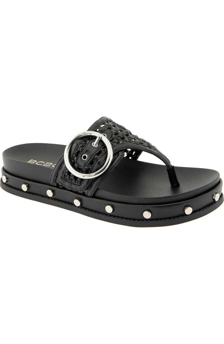BCBG Belen Platform Flip Flop, Main, color, Black