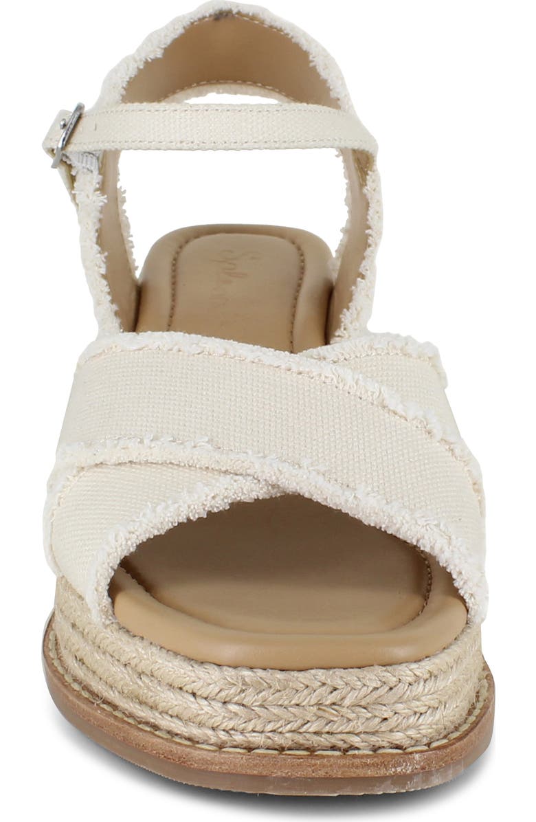 Splendid Danny Ankle Strap Espadrille Platform Wedge Sandal, Alternate, color, Linen