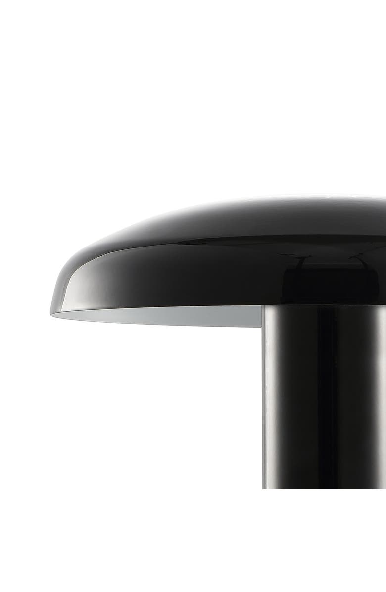 JONATHAN Y Suillius Contemporary Bohemian Rechargeable/Cordless Iron Dimmable Integrated LED Mushroom Table Lamp, Alternate, color, Black