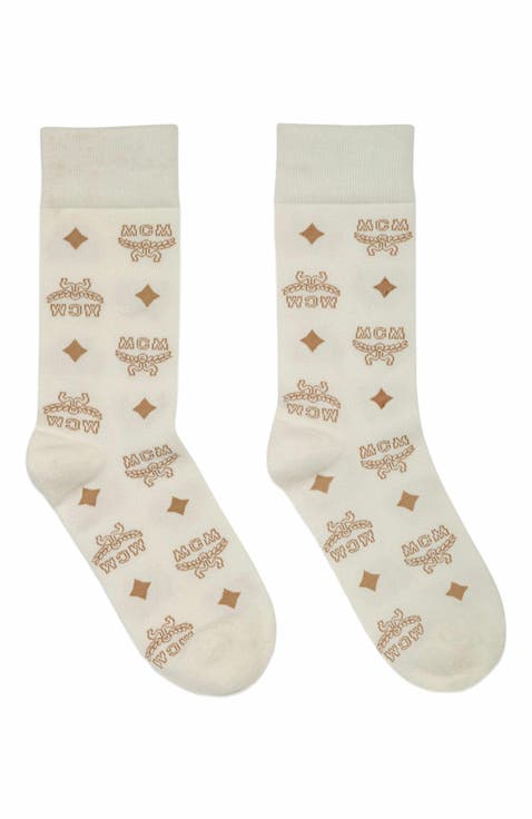 Monogram Knit Socks