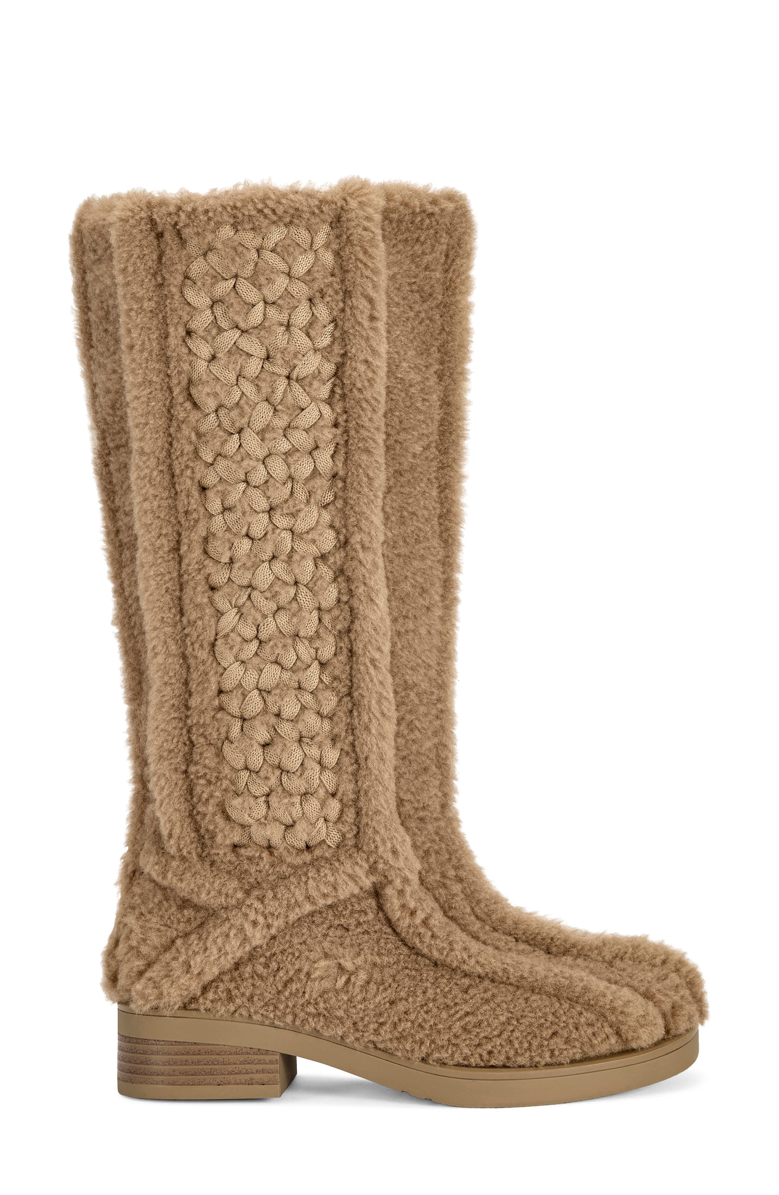 Emberlyn Faux Shearling Tall Boot, Alternate, color, BROWN