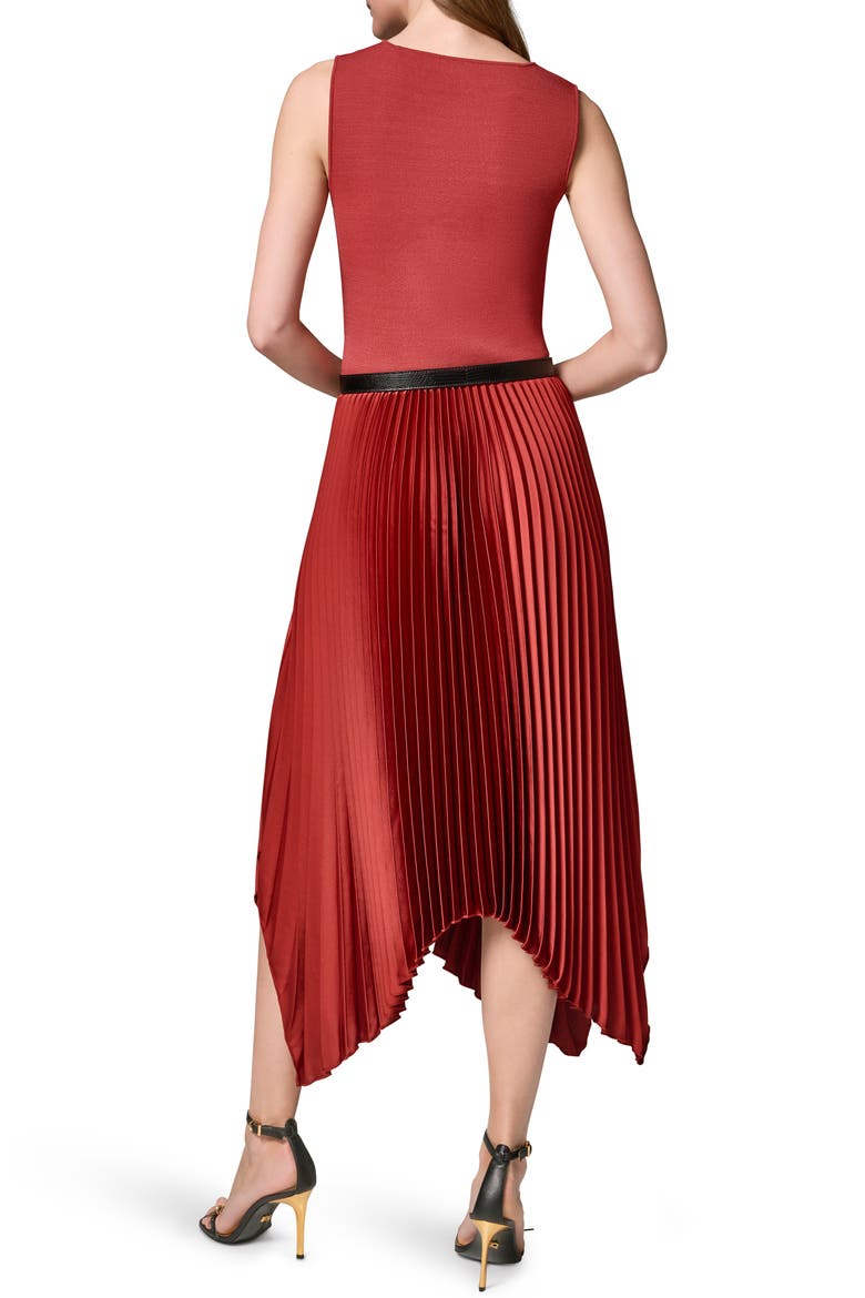 Sleeveless Pleated Dress, Alternate, color, SUNBAKED