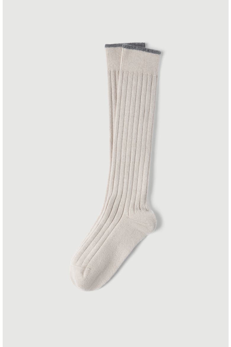 Cashmere knit socks, Main, color, Sand