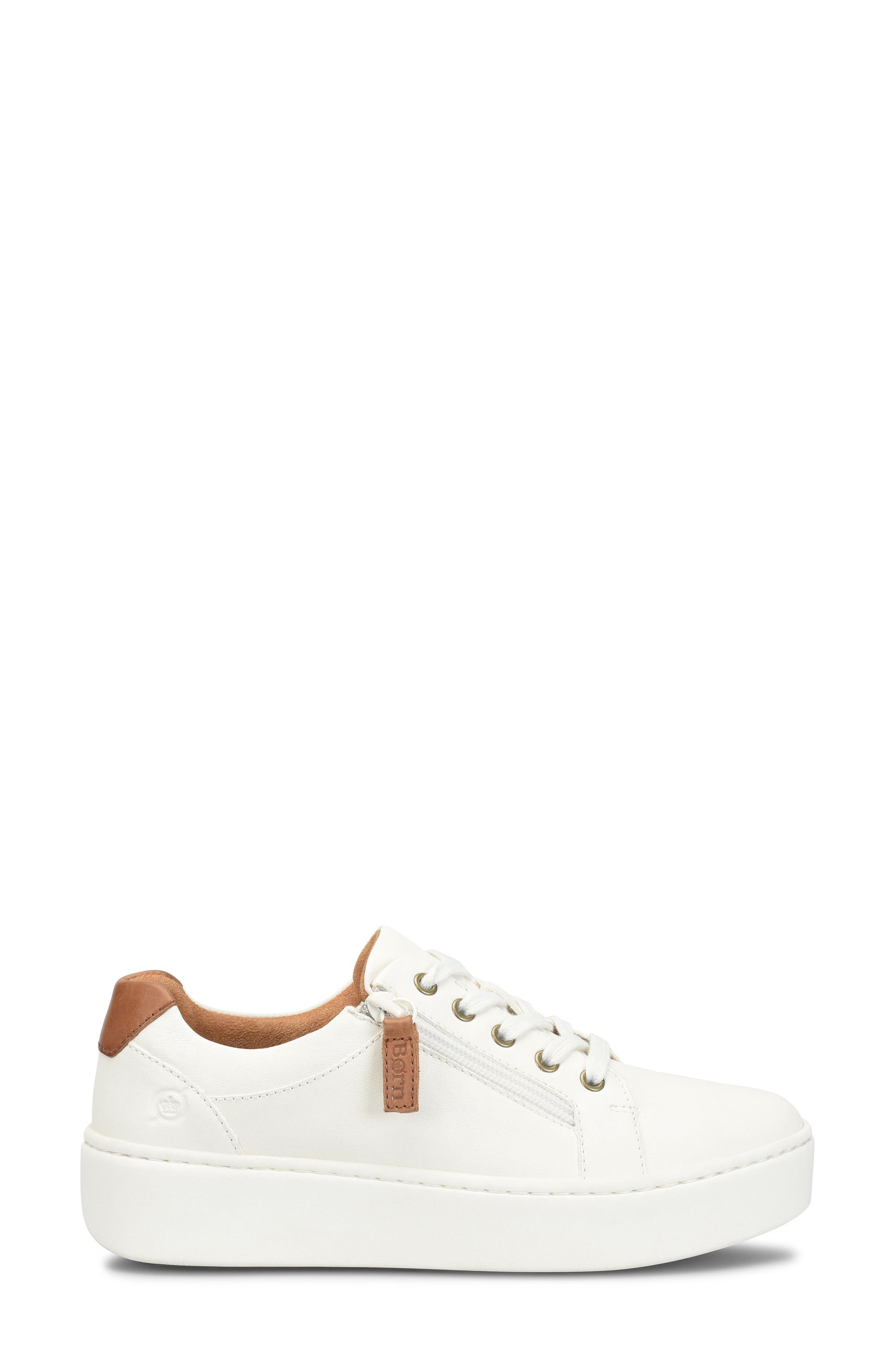 Moxie Zip Sneaker, Alternate, color, CREAM WHITE LEATHER
