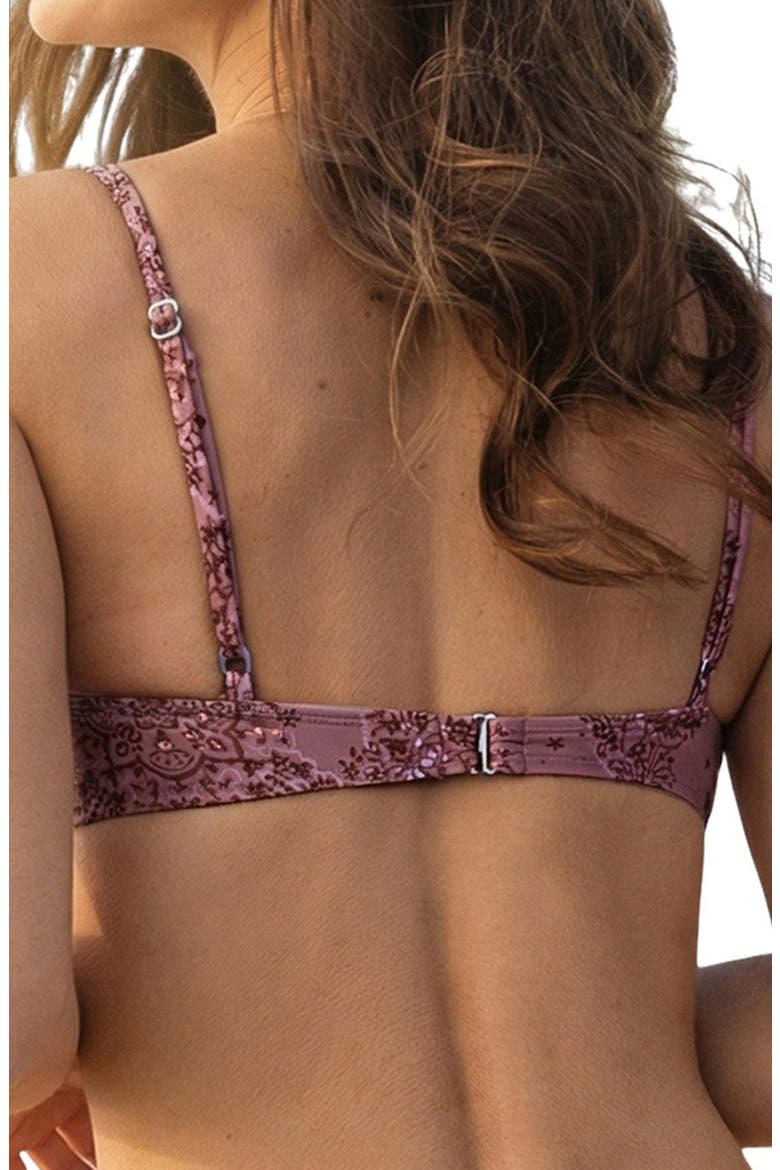 Floral Beaded Bikini Top, Alternate, color, PINK