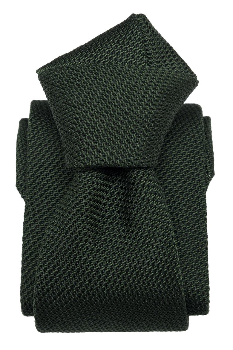 Foresta - Silk Grenadine Tie for Men, Alternate, color, Forest Green