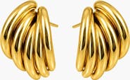 Kellery French Vintage Layered Spiral Stud Earrings