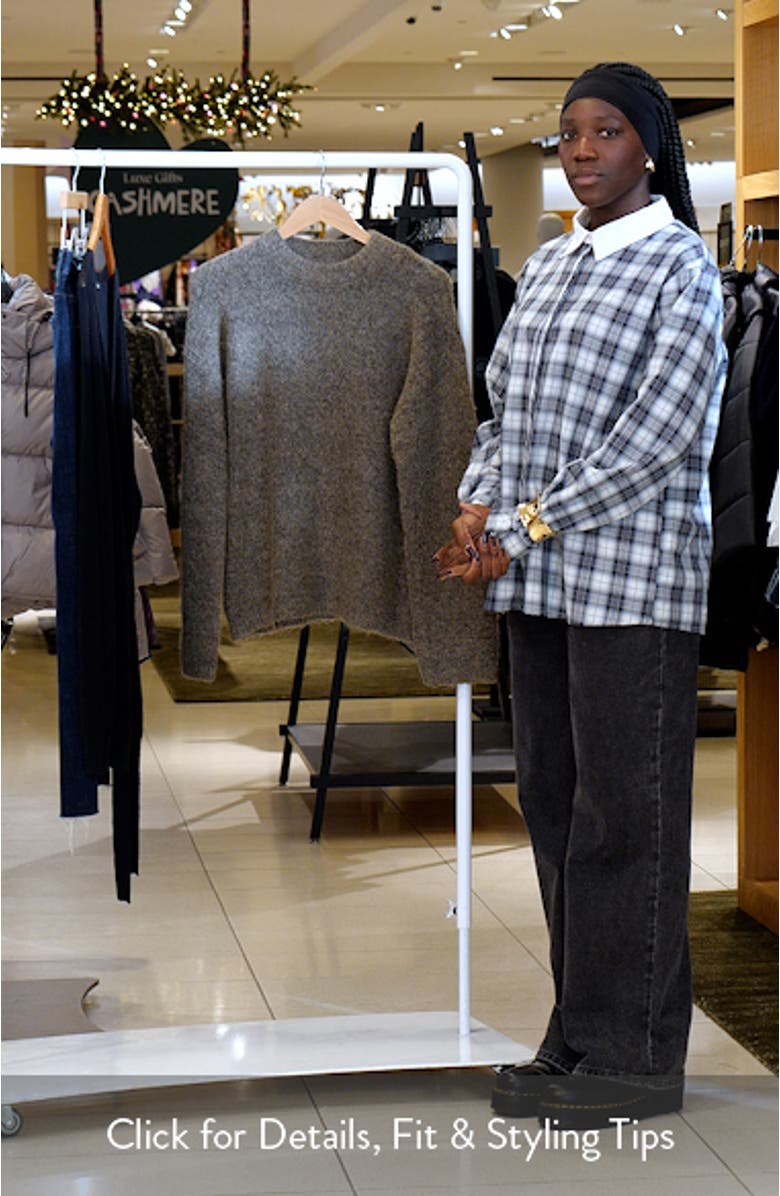 Fluffy Oversize Crewneck Sweater, sales video thumbnail