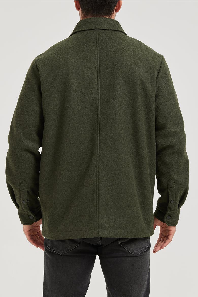 Flannel Lined Barn Coat, Alternate, color, Olive