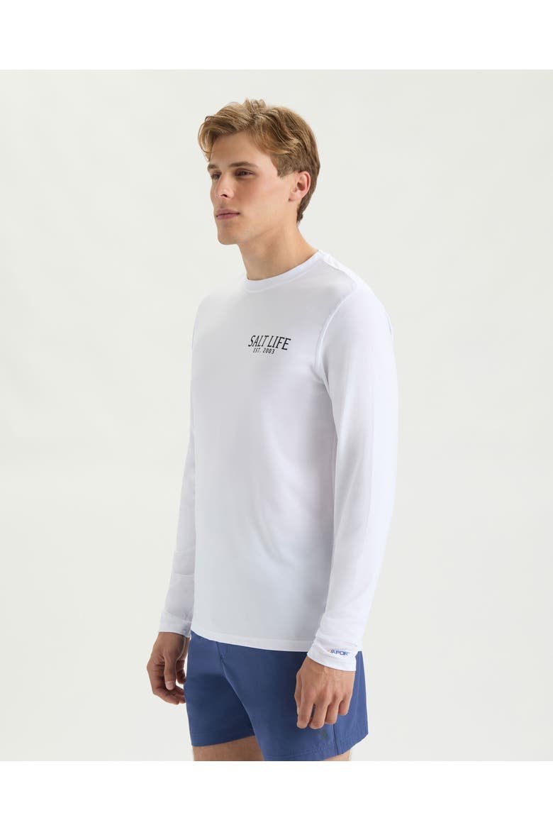 American Quiver Long Sleeve Performance Shirt, Alternate, color, White