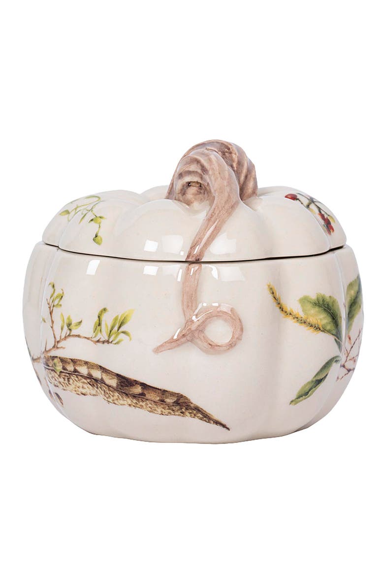Forest Walk Lidded Pumpkin Soup Bowl, Alternate, color, CAFE AU LAIT