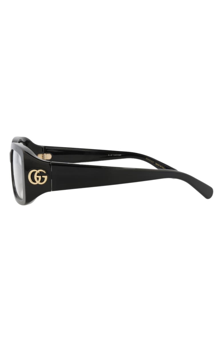 Gucci Optical Glasses, Alternate, color, Black Black Transparent