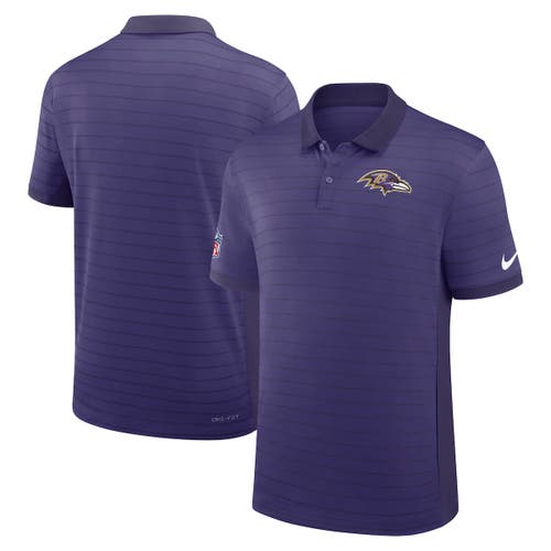Nike Purple Baltimore Ravens Sideline Victory Stripe Performance Polo