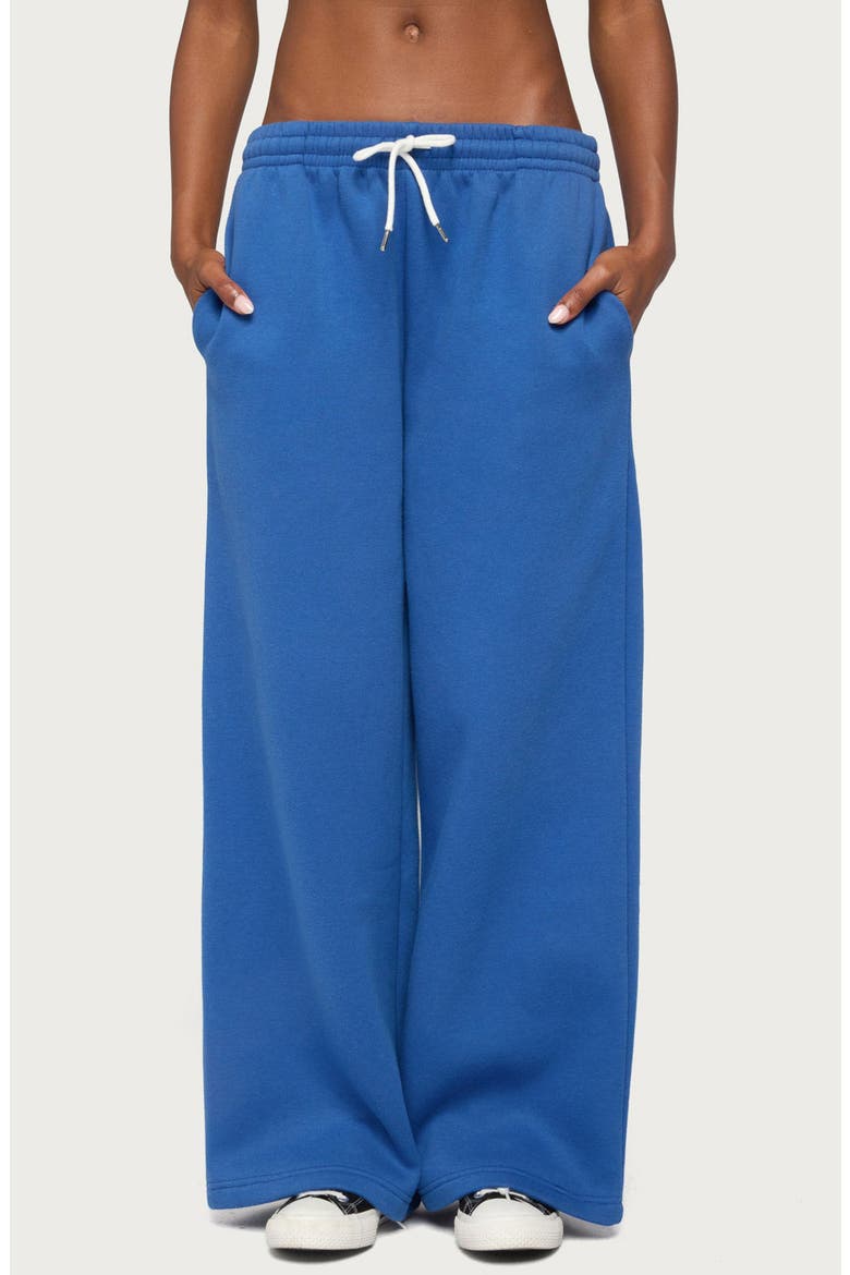 Kamari Low Rise Wide Leg Sweatpants, Main, color, BLUE