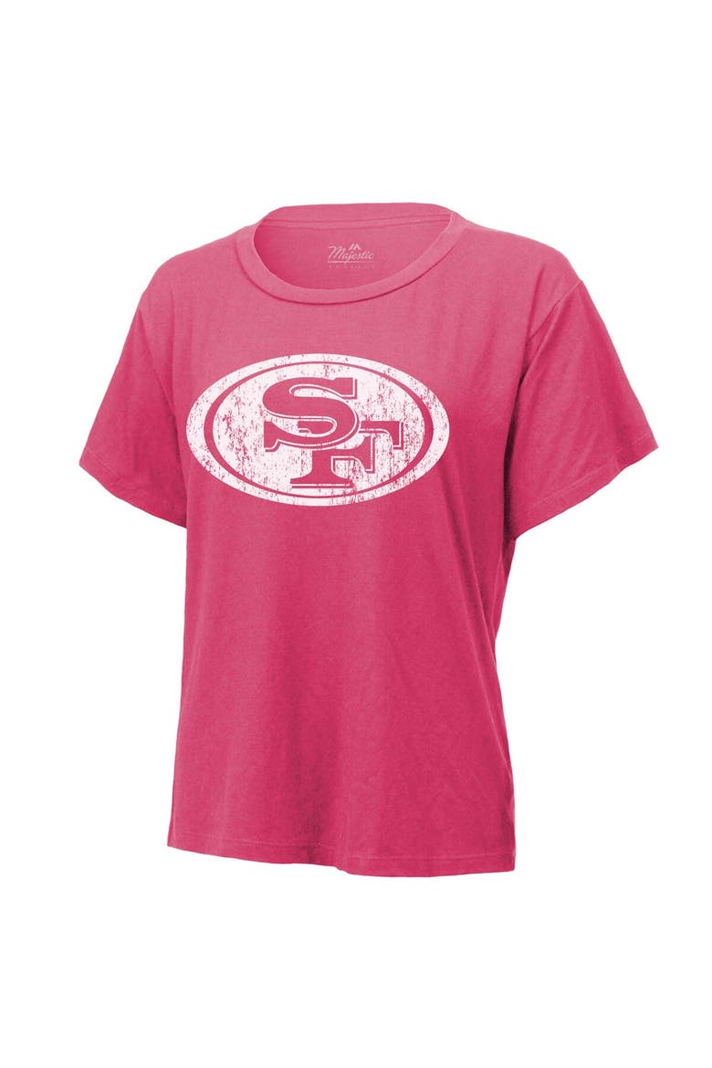 Women's Majestic Threads Christian McCaffrey Pink San Francisco 49ers Name & Number T-Shirt, Alternate, color, Pink