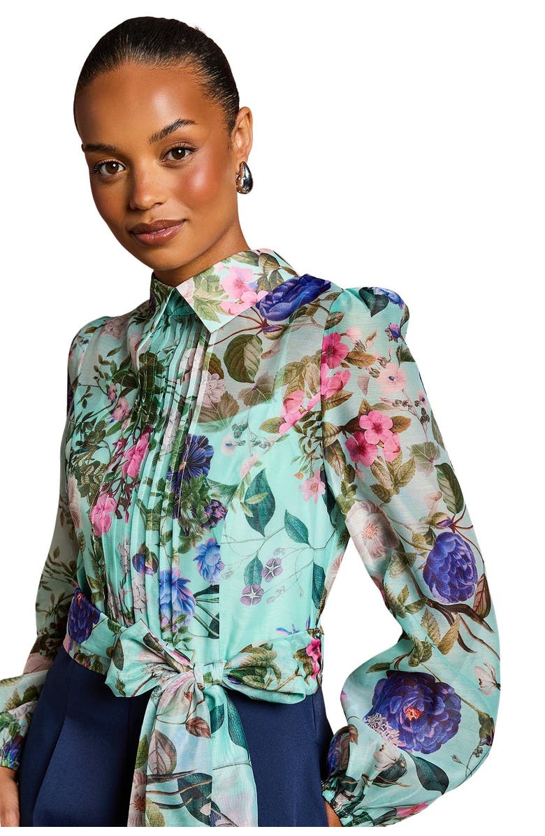 Coast Petite Pintuck Detail Wide Leg Jumpsuit, Alternate, color, Sage