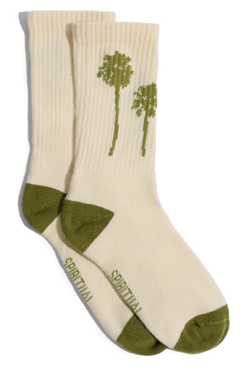 Summer Soul Crew Socks, Main, color, VINTAGE WHITE