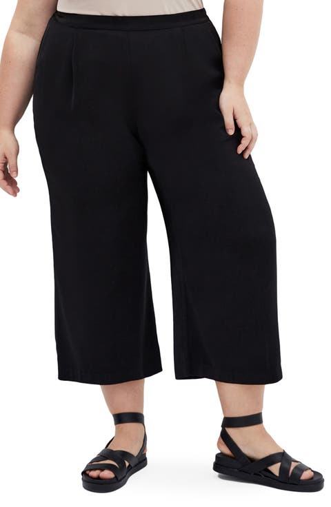 Brigitta Crop Wide Leg Pants (Plus)