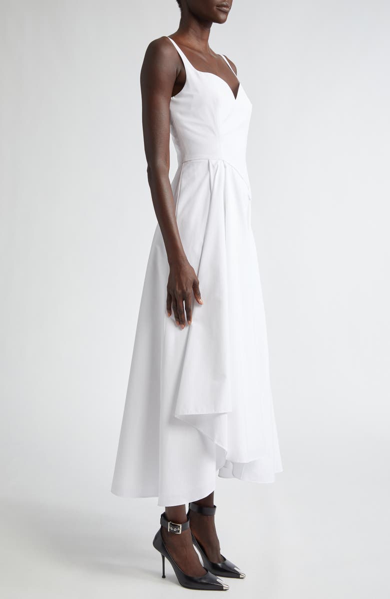 McQueen Cotton Poplin Midi Dress, Alternate, color,
