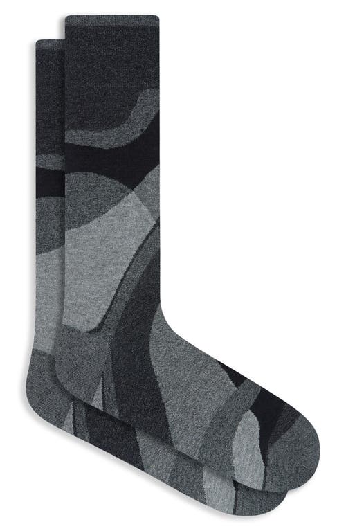 Bugatchi Mercerized Cotton Blend Dress Socks In Gray