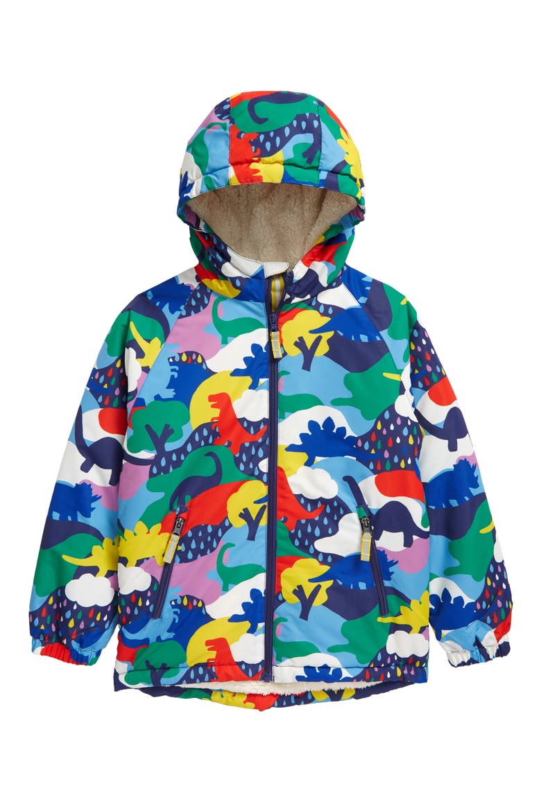 Kids' Fleece Lined Hooded Jacket, Main, color, RAINBOW WEATHER SCENE
